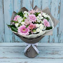 Букет цветов из:  Герберы, Альстромерии и Хризантемы #REPLACE_PRED# Льялово