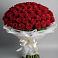 Букет 101 Красная роза Блэк Мэджик в Льялово