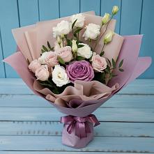 Букет цветов из:  Розы и Лизиантусы #REPLACE_PRED# Льялово