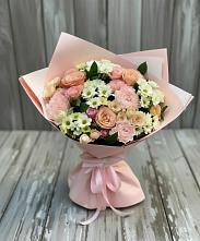 Букет цветов из:  Гвоздики, Розы и Хризантемы в Льялово