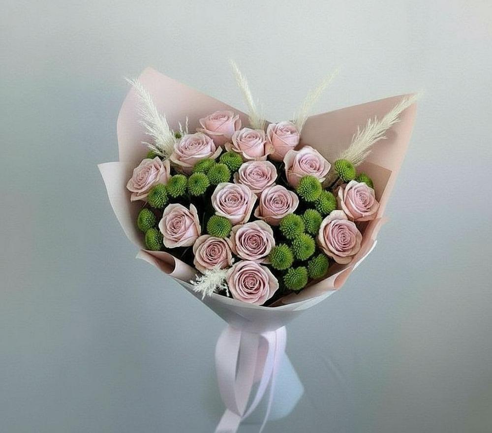 Букет цветов из: Розы и Хризантемы в Льялово