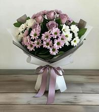 Букет цветов из:  Хризантемы и Розы #REPLACE_PRED# Льялово