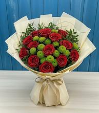 Букет цветов из:  Розы и Хризантемы в Льялово