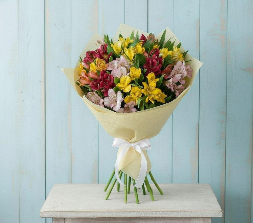 Букет цветов из: Альстромерии в Льялово