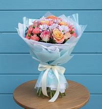 Букет цветов из:  Хризантемы и Розы в Льялово