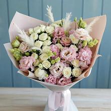 Букет цветов из:  Альстромерии и Розы #REPLACE_PRED# Льялово